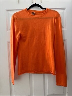 Tory Burch Cashmere Orange Crewneck Sweater